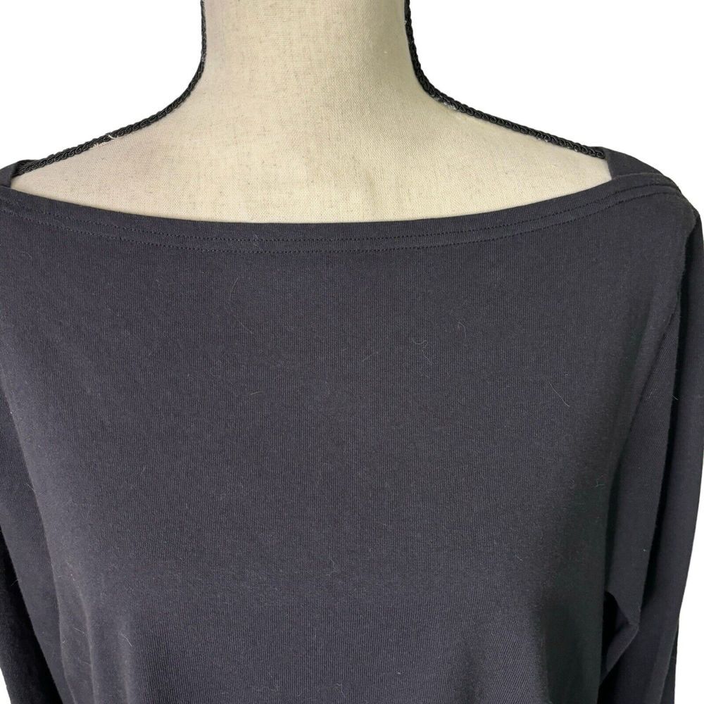 Free People Beach Tunic Top Womens‎ Small Petite Black Pullover NEW - Picture 2 of 13